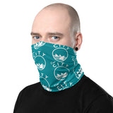 Fin City - Teal Step Repeat Neck Gaiter