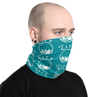 Fin City - Teal Step Repeat Neck Gaiter